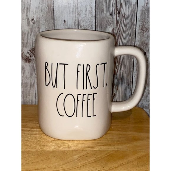 Rae Dunn White Ceramic But First Coffee Tea Mug Cup Farmhouse Decor - Picture 1 of 7